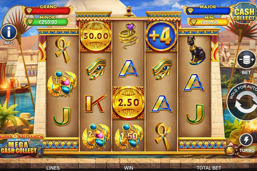 Como jogar Queen of the Pyramids Mega Cash Collect slot online