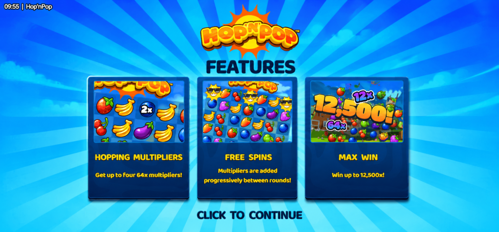 Recursos especiais do slot Hop'n'Pop