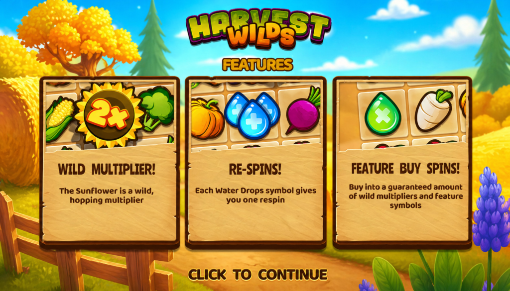 Recursos especiais do slot Harvest Wilds