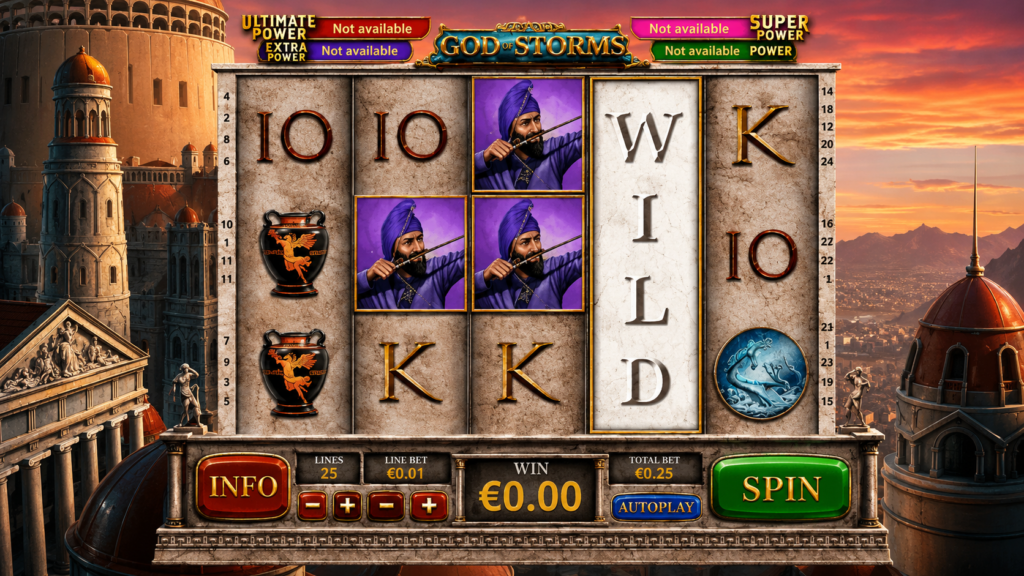 Apostas online no Age of the Gods: God of Storms slot