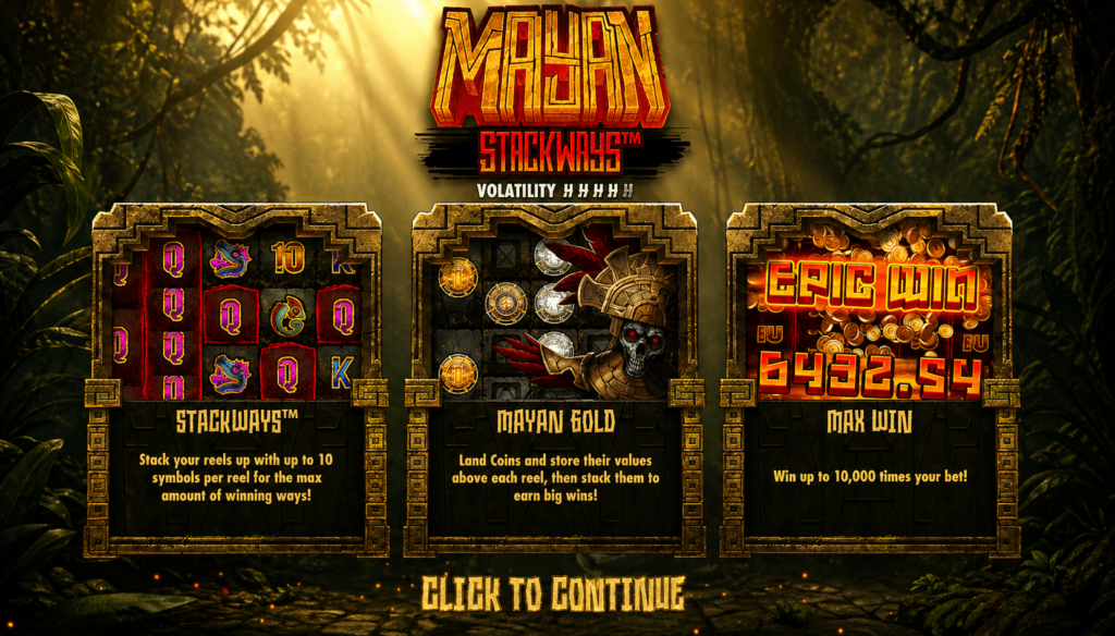 Recursos especiais do slot online Mayan StackWays