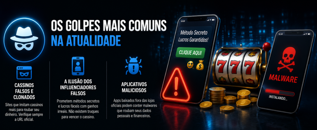 Golpes comuns de cassinos online fraudulentos