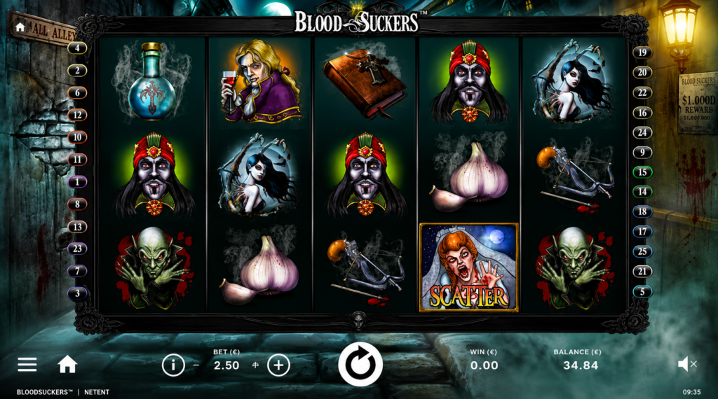 Apostas online no Blood Suckers slot