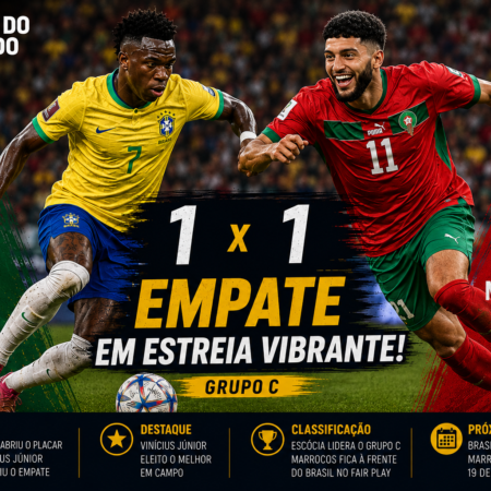 Brasil 1 x 1 Marrocos: Empate Agita o Grupo C da Copa 2026