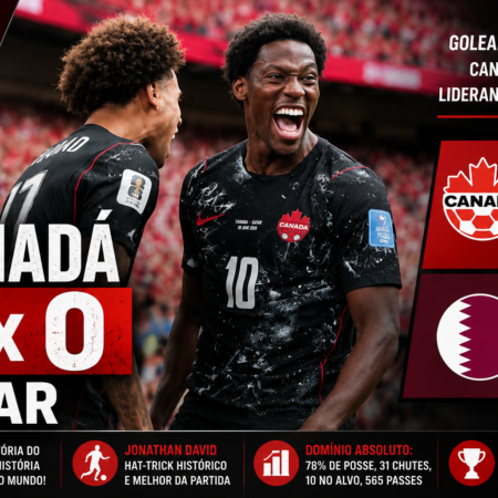 Canadá 6 x 0 Qatar: Goleada Histórica na Copa do Mundo 2026.