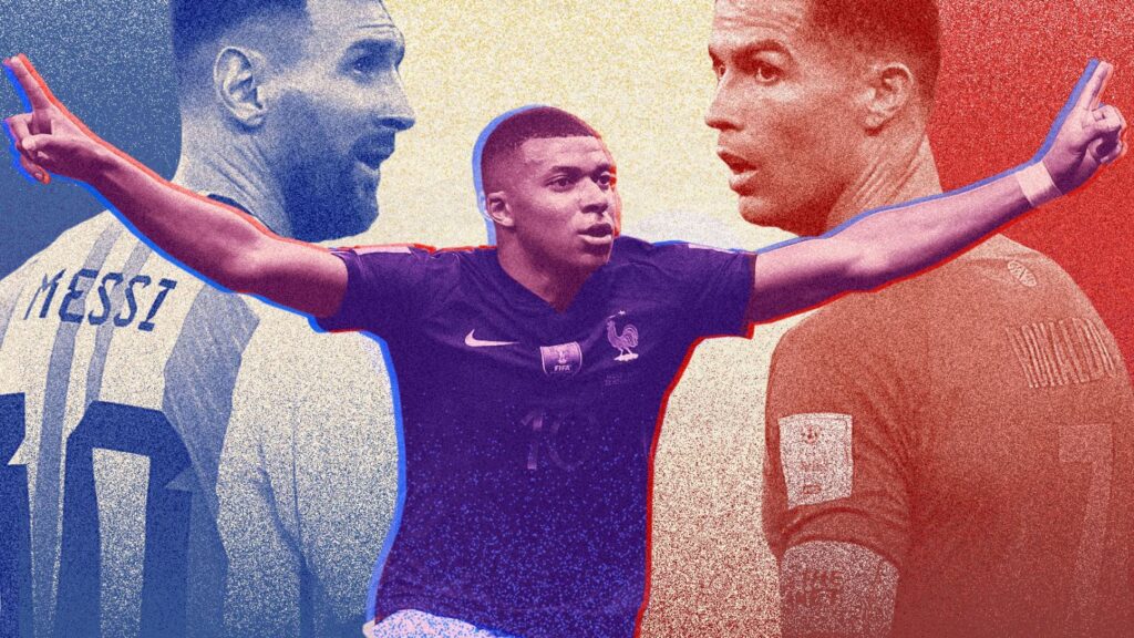 A Copa do Mundo de 2026 reuniu três marcas históricas de Lionel Messi, Cristiano Ronaldo e Kylian Mbappé na corrida por gols: o argentino assumiu a artilharia geral dos Mundiais, o português se tornou o primeiro jogador a marcar em seis edições e o francês passou lendas nos jogos de mata-mata.