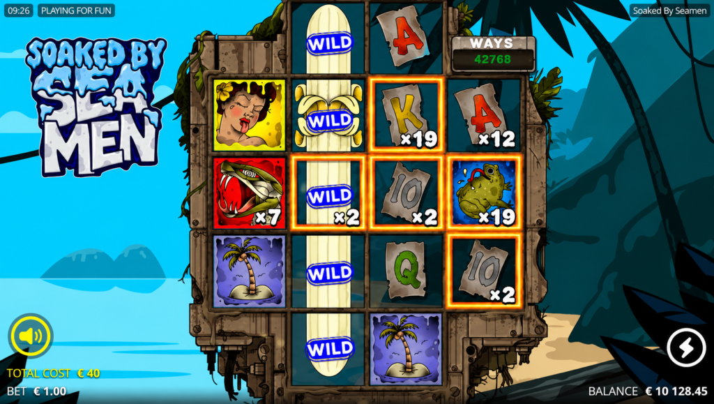 Soaked by Seaman Slot gameplay com Bananas Wilds expandidas