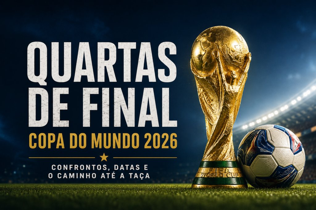 Quartas de final da Copa do Mundo 2026 com confrontos definidos e caminho até a grande final.