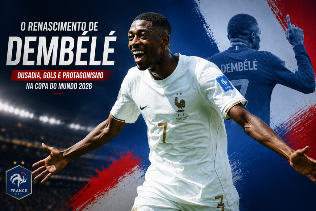 Ousmane Dembélé vive o melhor momento da carreira e lidera a campanha da França na Copa do Mundo 2026.