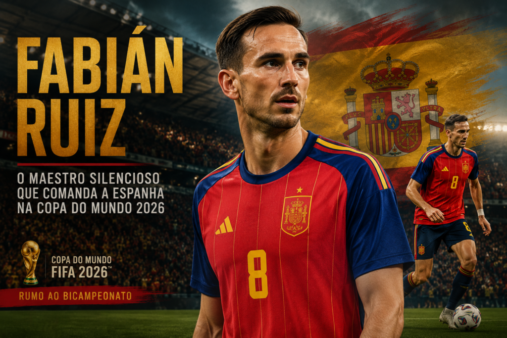 Fabián Ruiz lidera o meio-campo da Espanha e se destaca como peça-chave da seleção na campanha da Copa do Mundo FIFA 2026.
