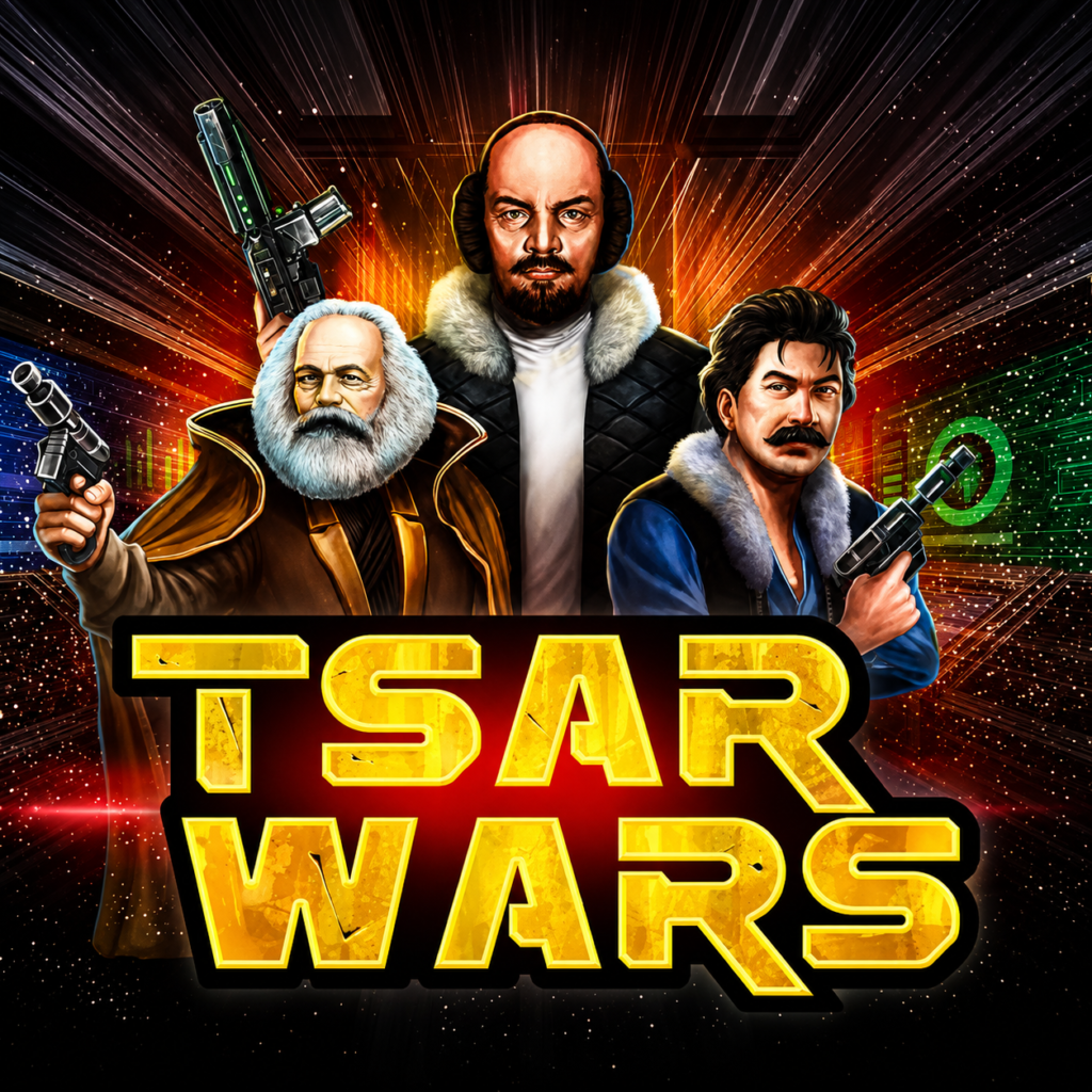 Slot Tsar Wars da Nolimit City com tema de ficção científica inspirado na Revolução Russa, apresentando Karl Marx, Vladimir Lenin e Josef Stalin como comandantes espaciais, mecânica Cluster Pays, modificadores explosivos e prêmio máximo de 19.775x a aposta.