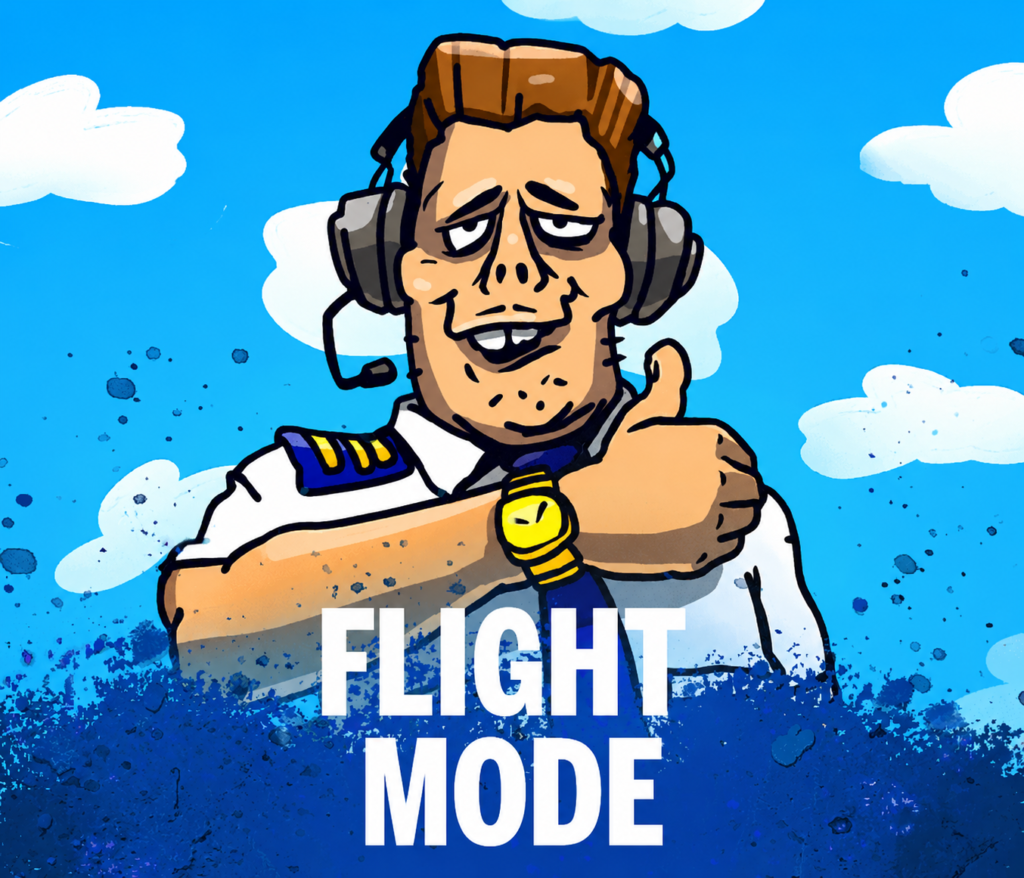 Slot Flight Mode da Nolimit City com tema de aviação caótica, destacando o piloto do jogo em frente ao céu azul. Caça-níquel de alta volatilidade com recursos xHole, Bombs, Flee Spins, multiplicadores aditivos e prêmio máximo de 19.693x a aposta.