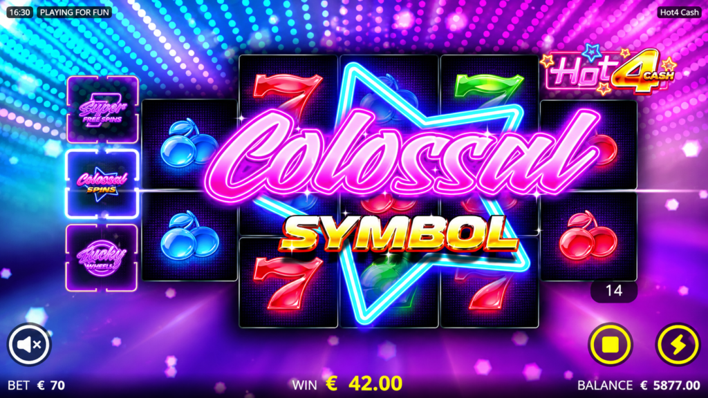 Slot Hot 4 Cash com Colossal Spins ativados