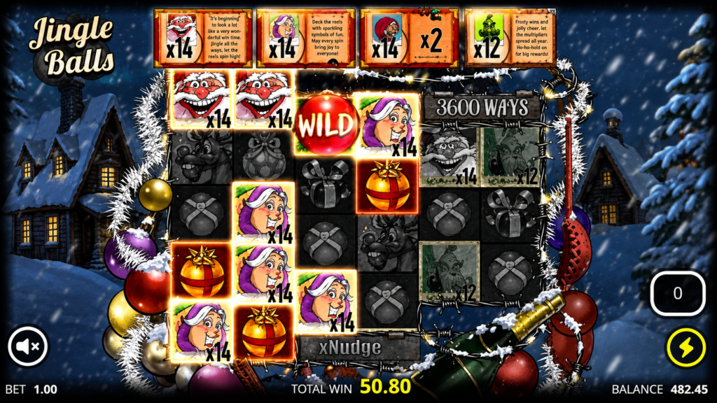 Rodada no slot Jingle Balls demo