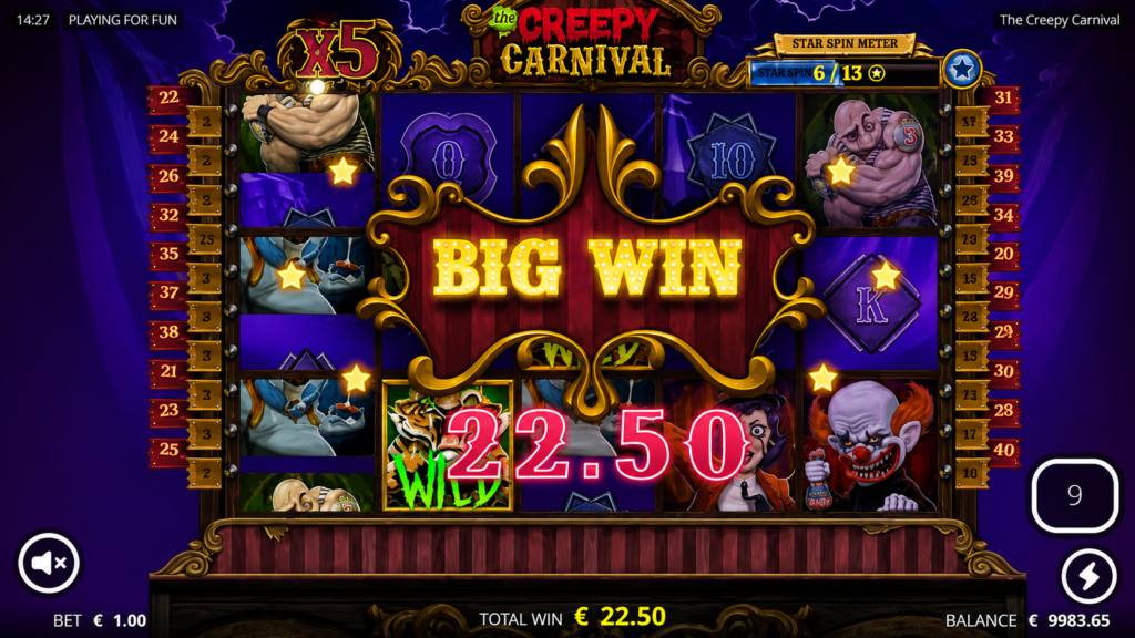 Ganhos no The Creepy Carnival demo